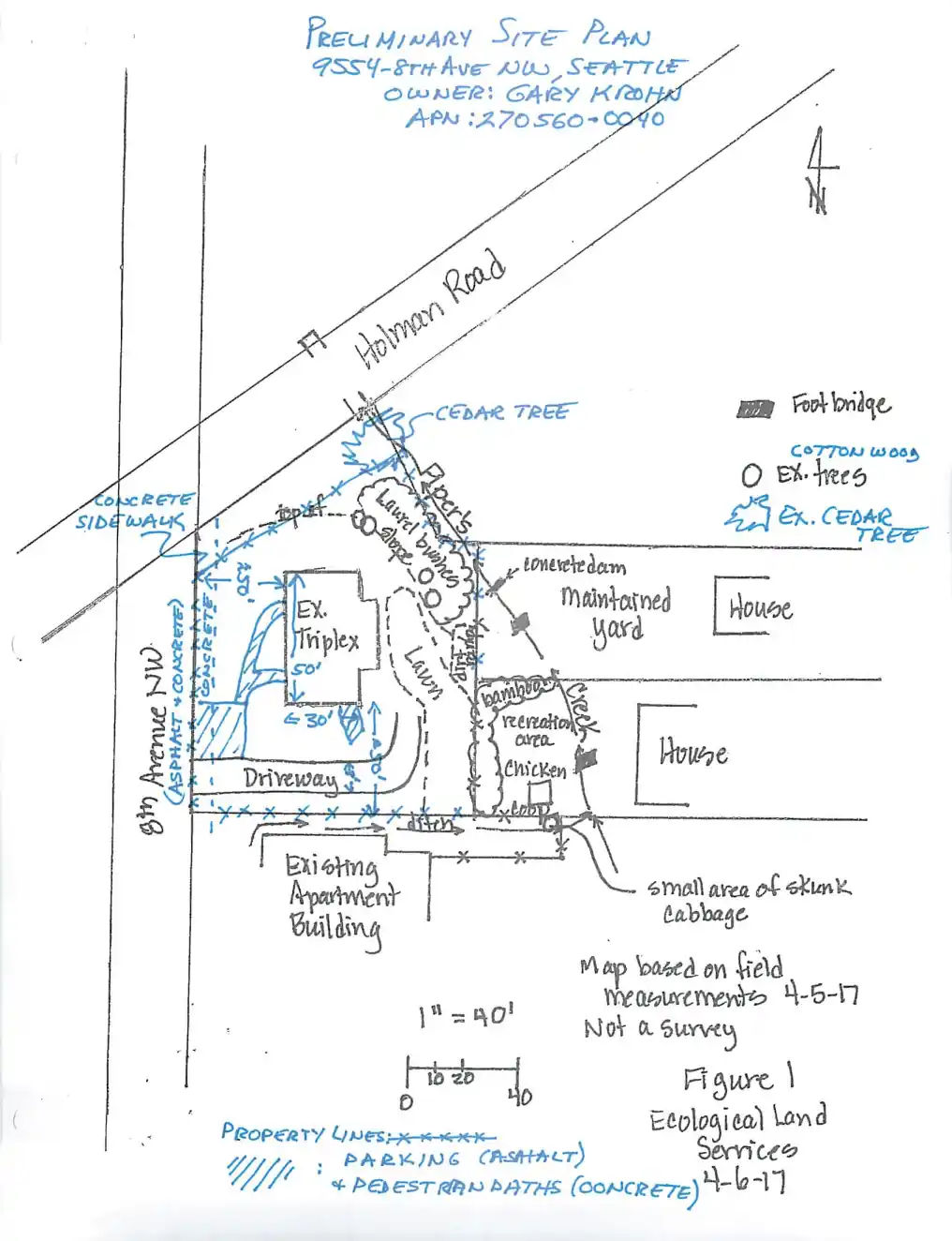 Site plan for 9554 8th Ave NW