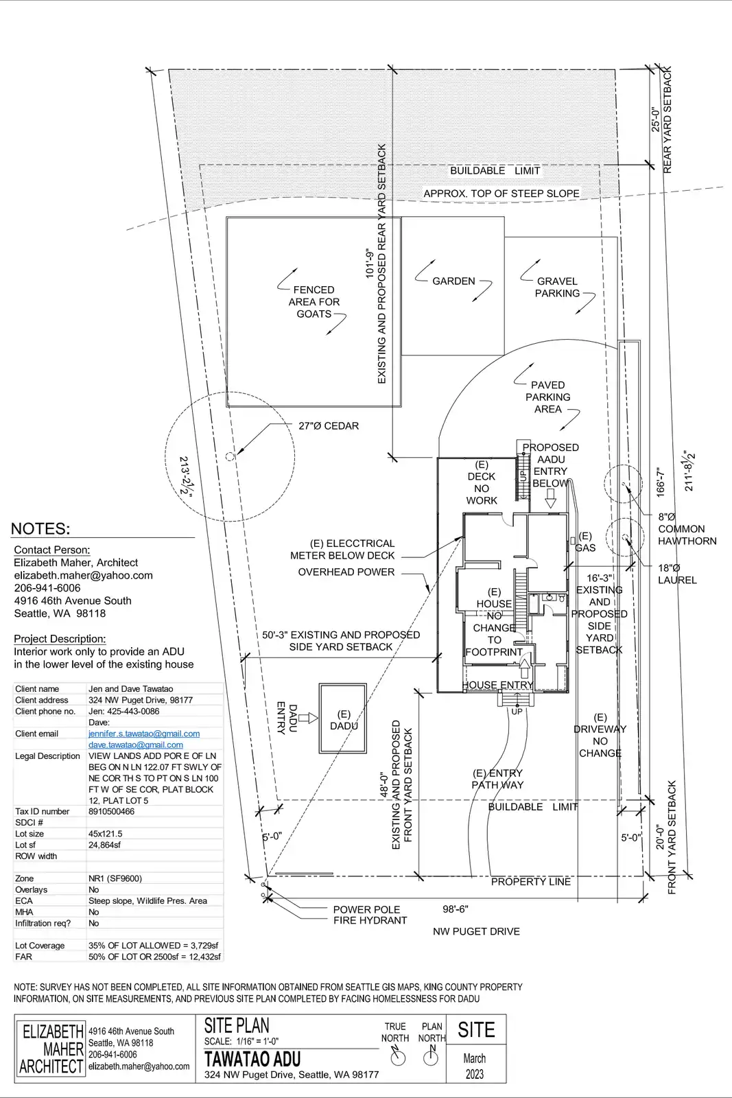 Site plan for 324 NW Puget Dr