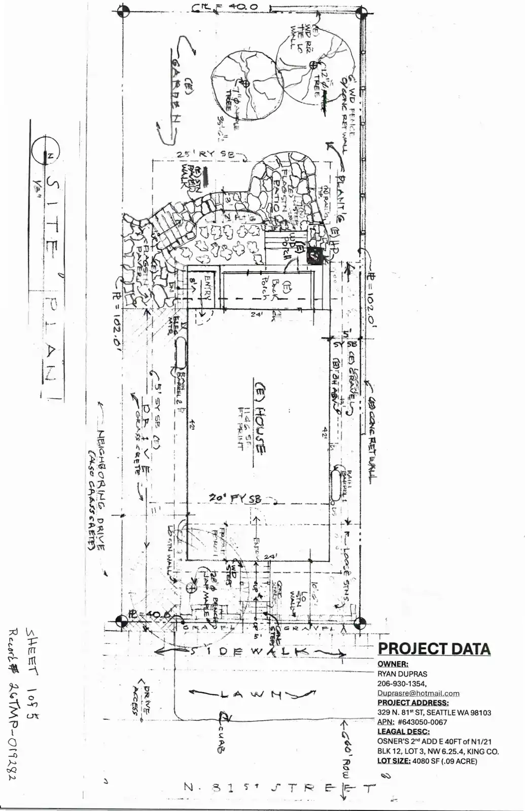 Site plan for 329 N 81st St
