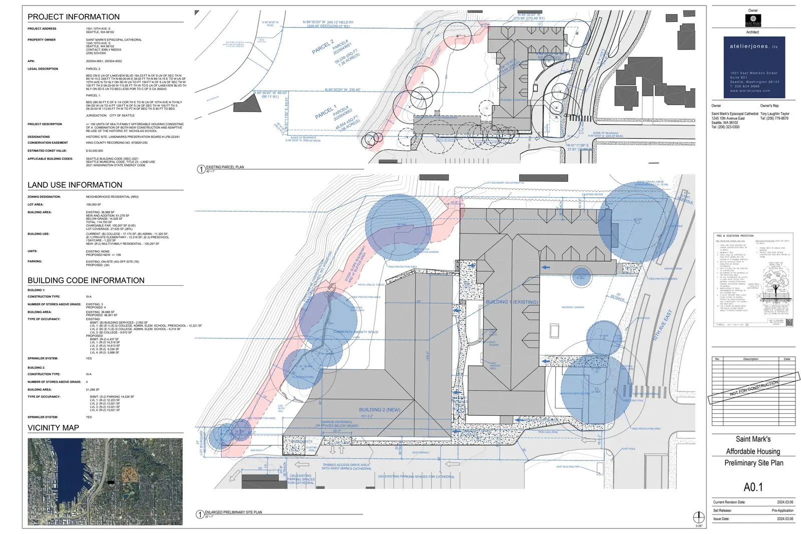 Site plan for 1501 10th Ave E