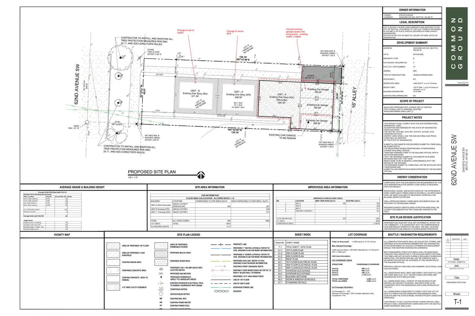 Site plan for 3248 62nd Ave SW