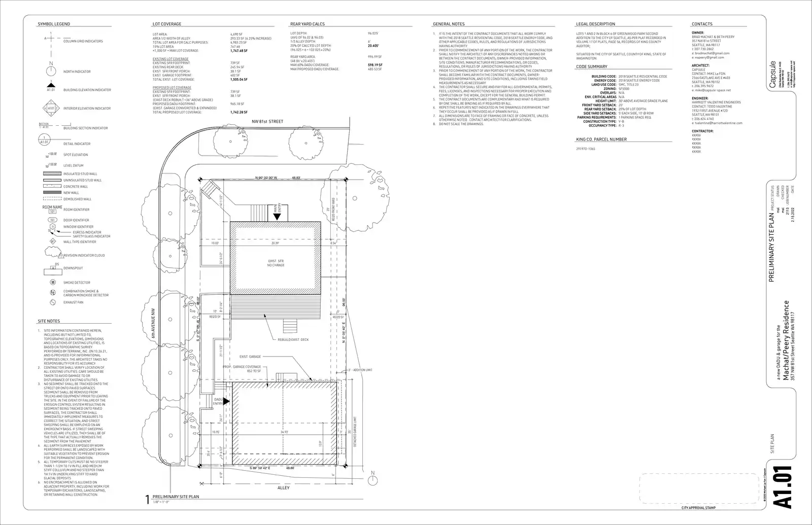 Site plan for 8090 6th Ave NW