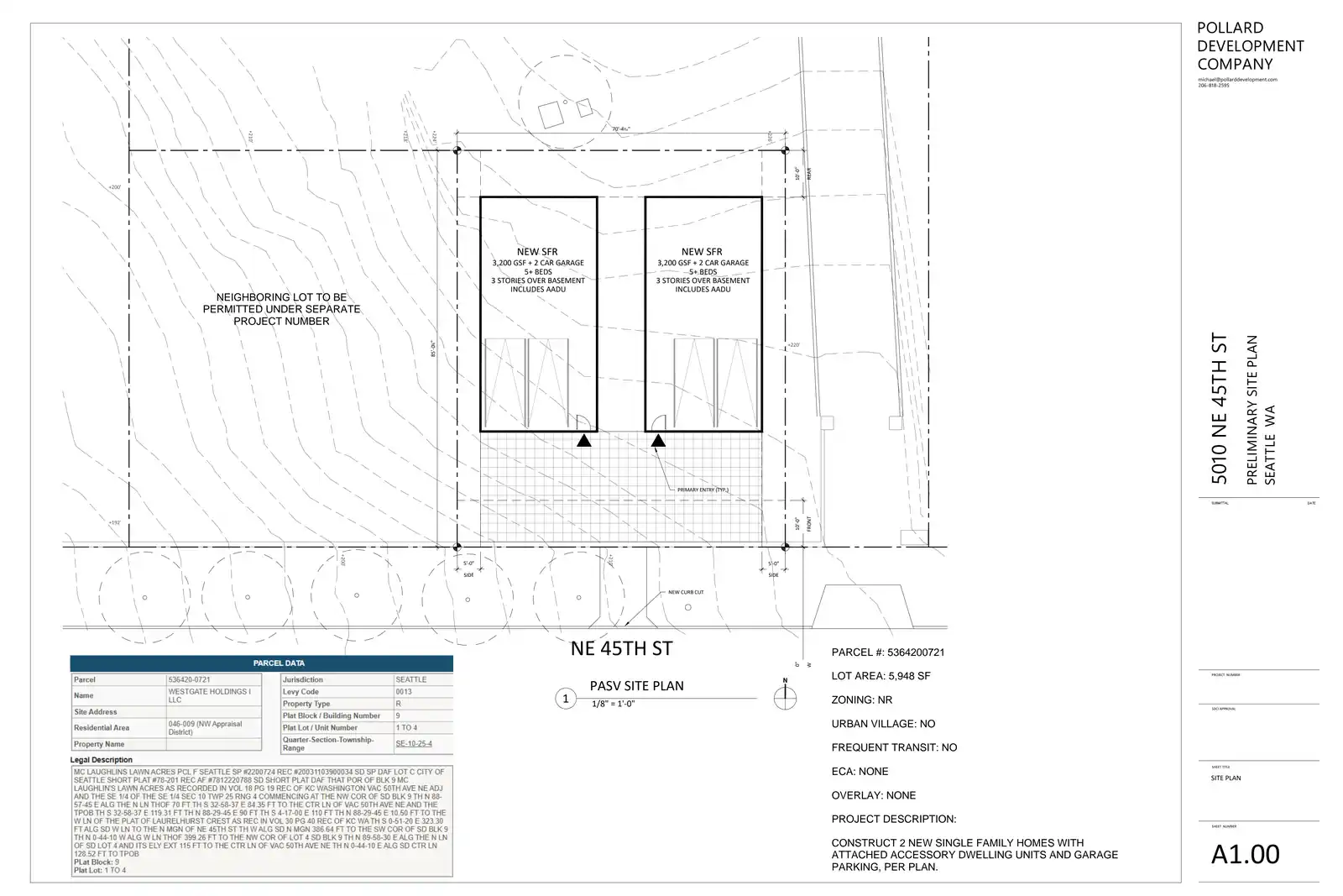 Site plan for 5010 NE 45th St