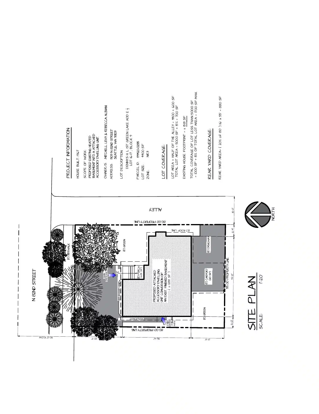 Site plan for 1909 N 82nd St