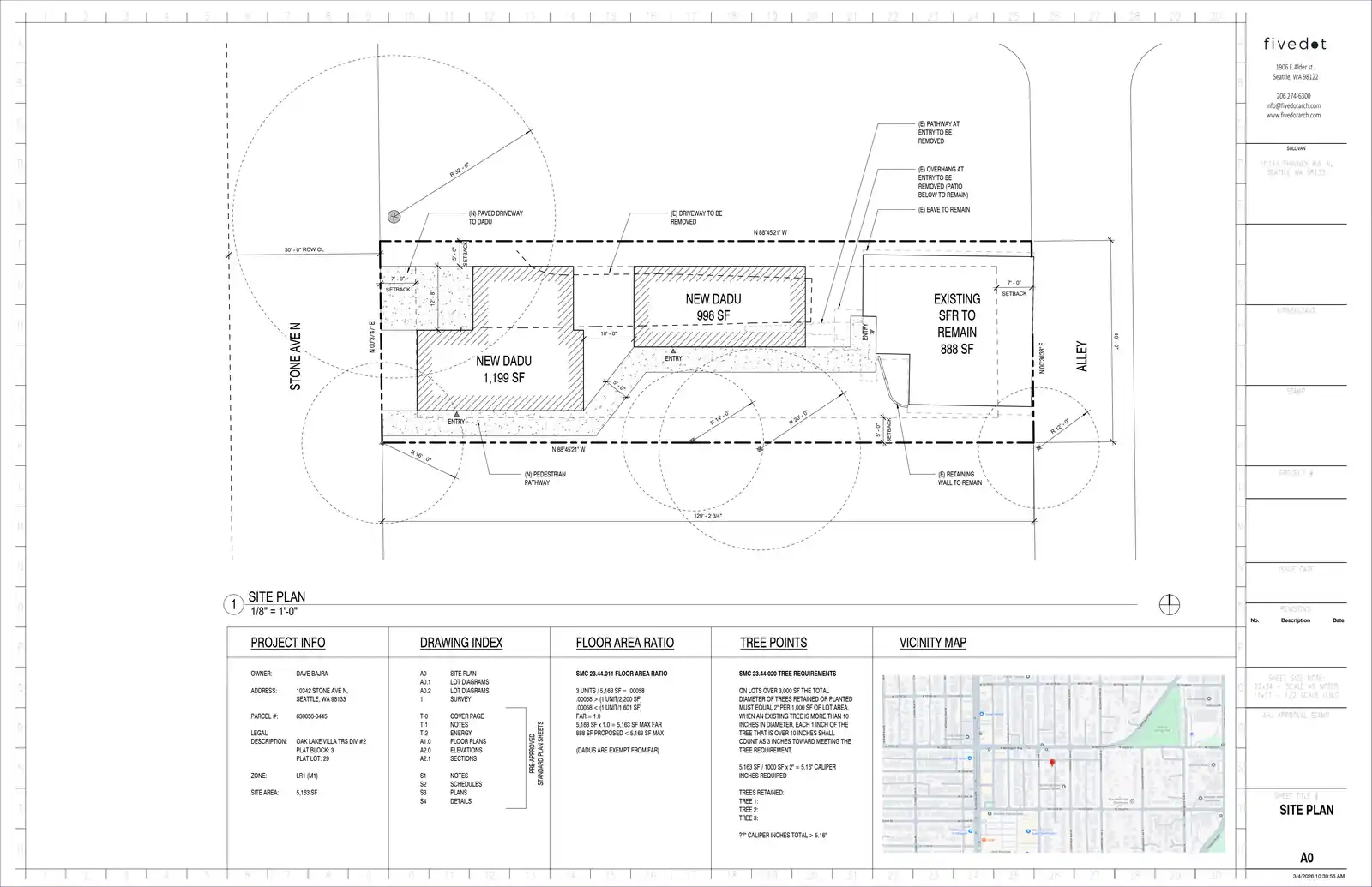 Site plan for 10342 Stone Ave N