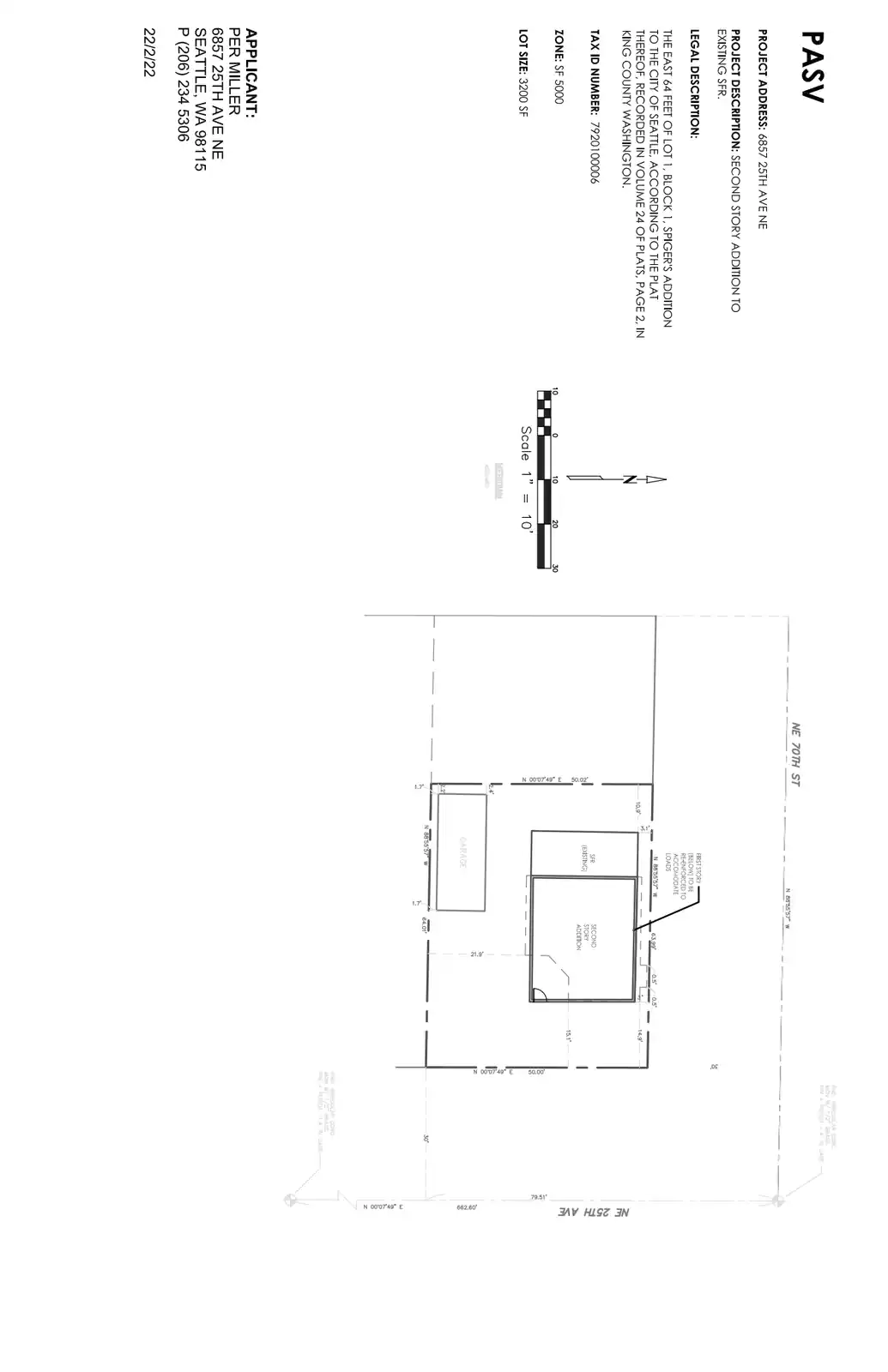 Site plan for 6857 25th Ave NE