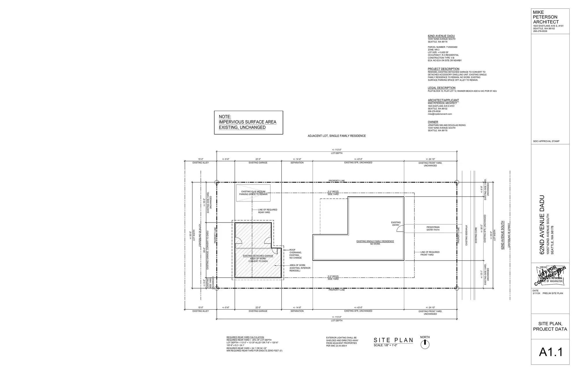 Site plan for 10059 62nd Ave S