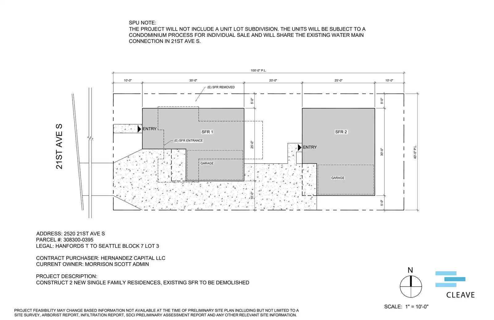 Site plan for 2520 21st Ave S
