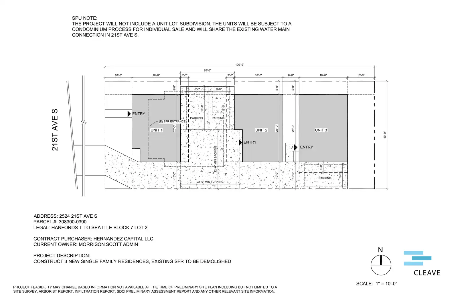 Site plan for 2524 21st Ave S