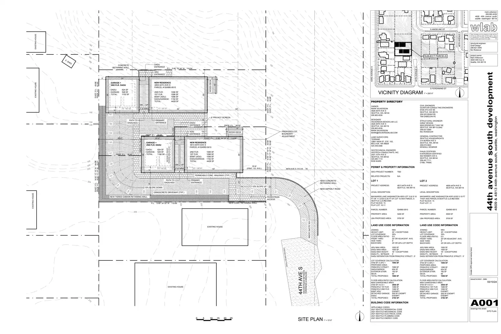 Site plan for 4813 44th Ave S