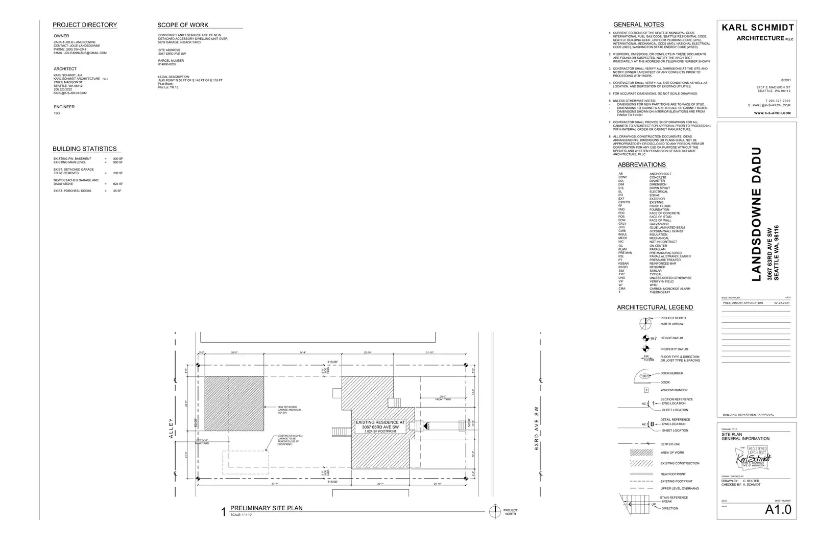 Site plan for 3067 63rd Ave SW