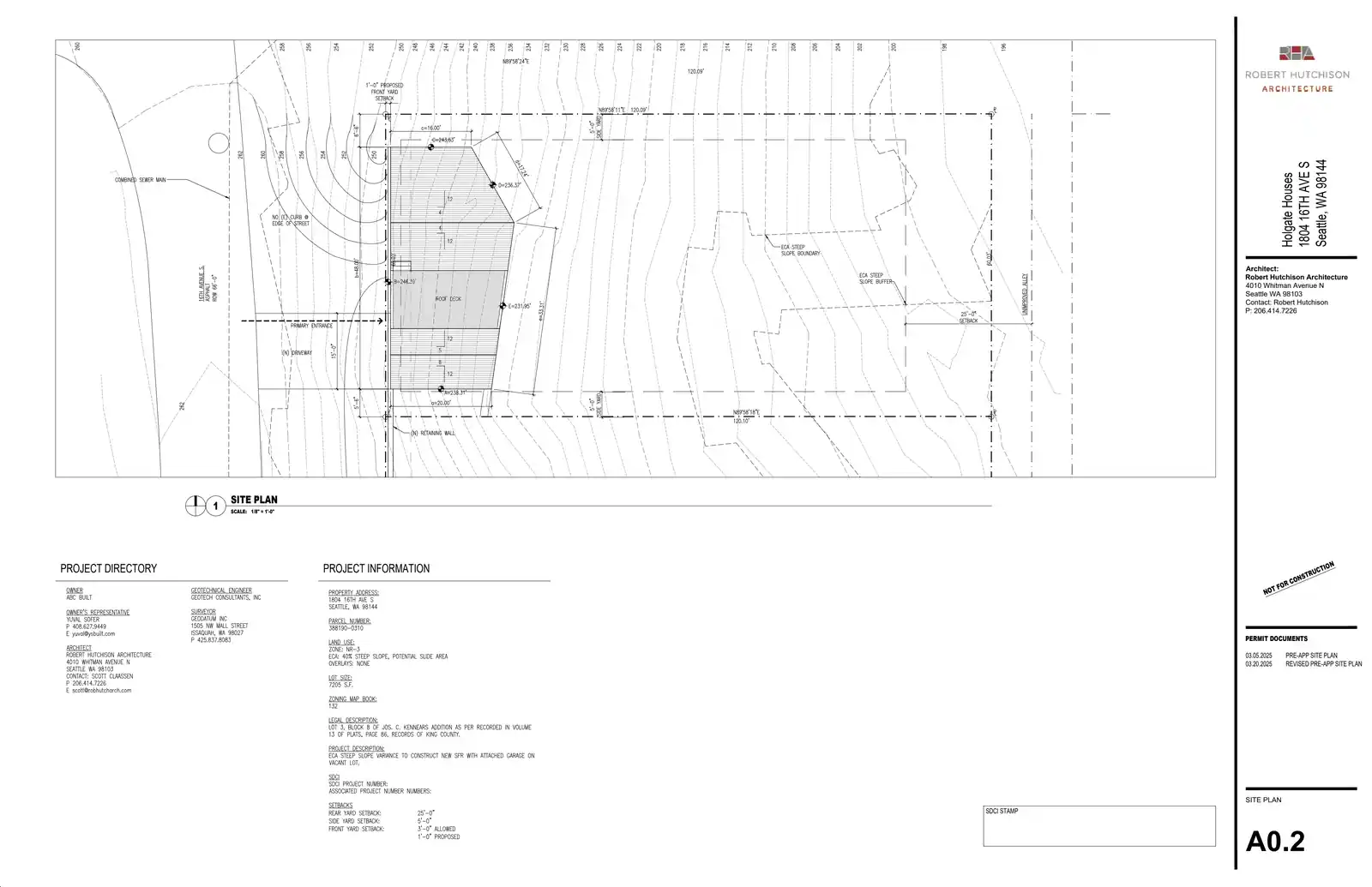 Site plan for 1804 16th Ave S