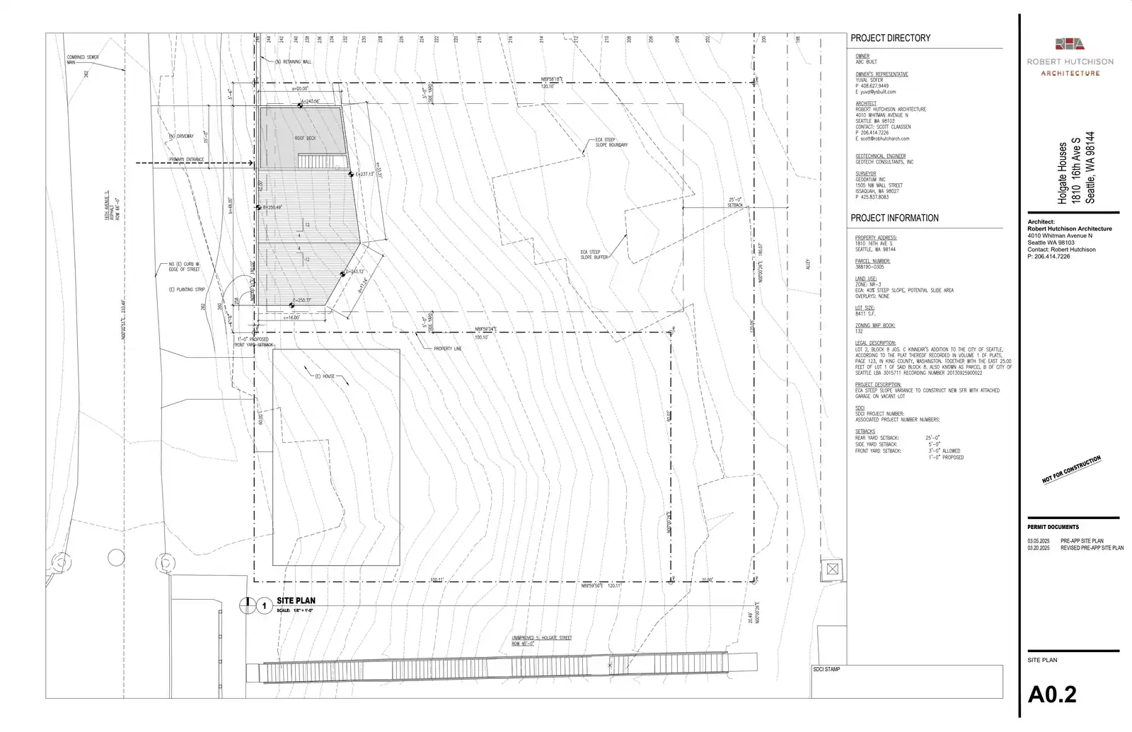 Site plan for 1810 16th Ave S