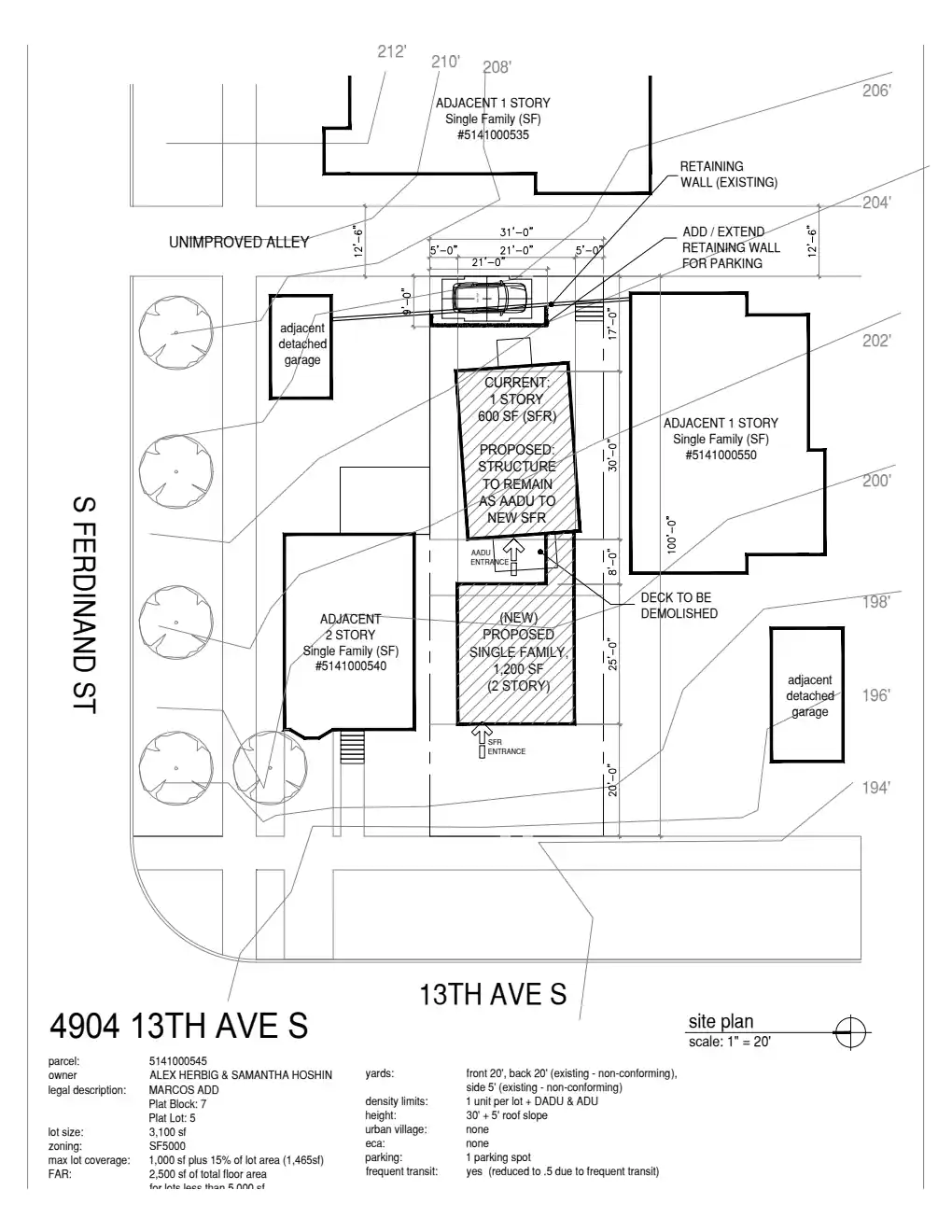 Site plan for 4904 13th Ave S