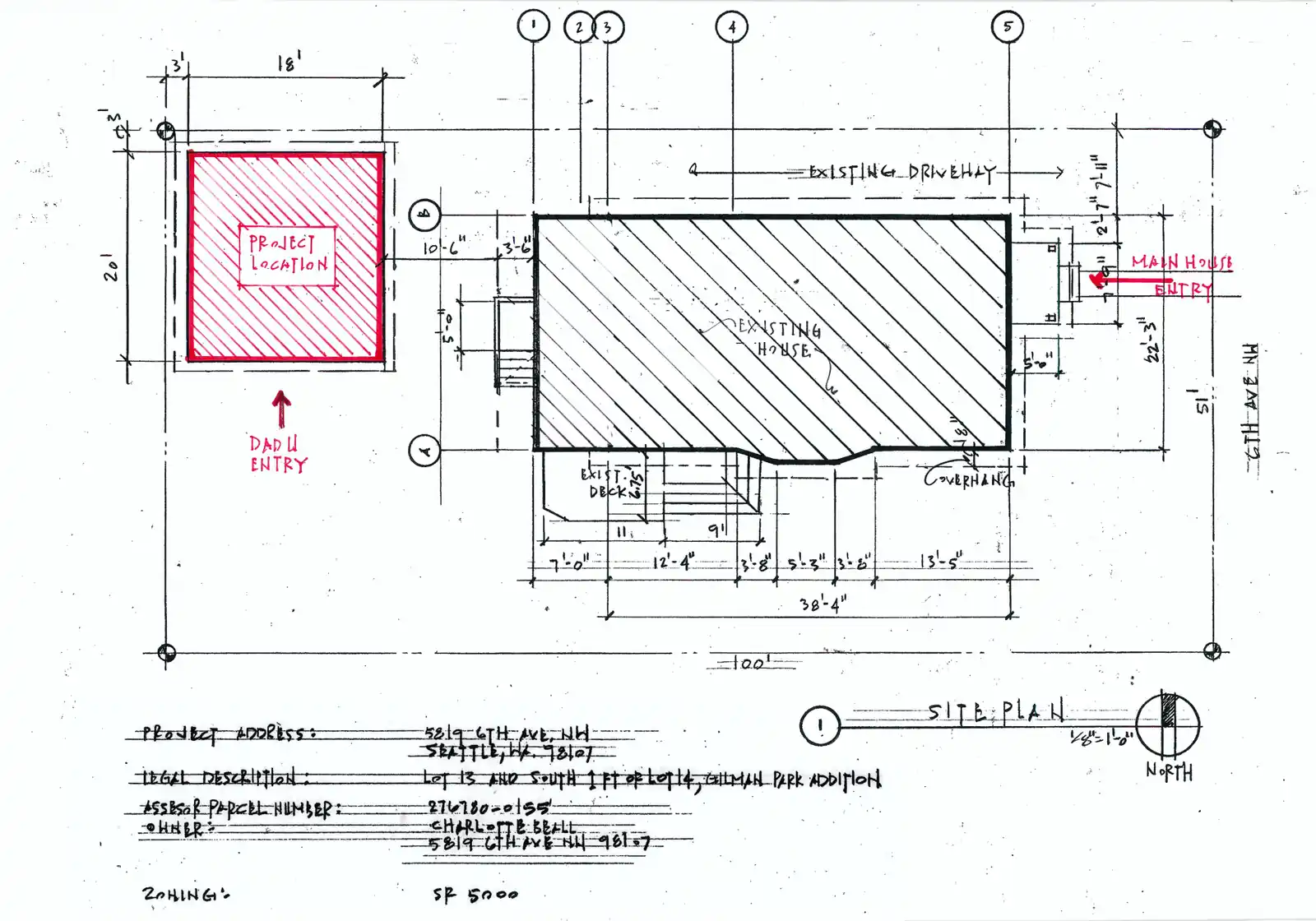Site plan for 5819 6th Ave NW