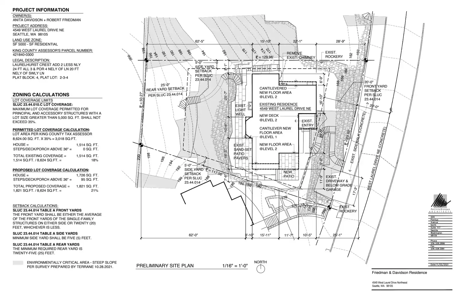 Site plan for 4549 West Laurel Dr NE