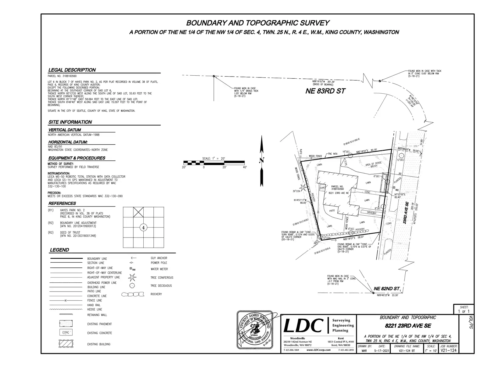 Site plan for 8221 23rd Ave NE
