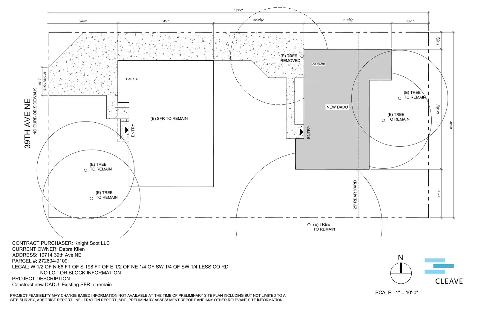 Site plan for 10716 39th Ave NE