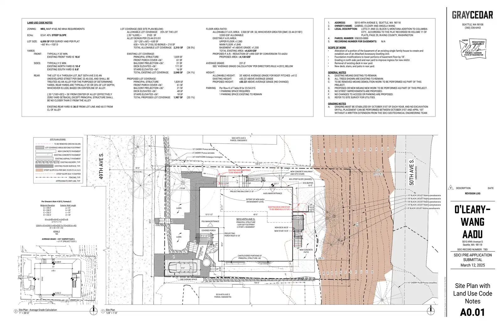 Site plan for 5010 49th Ave S