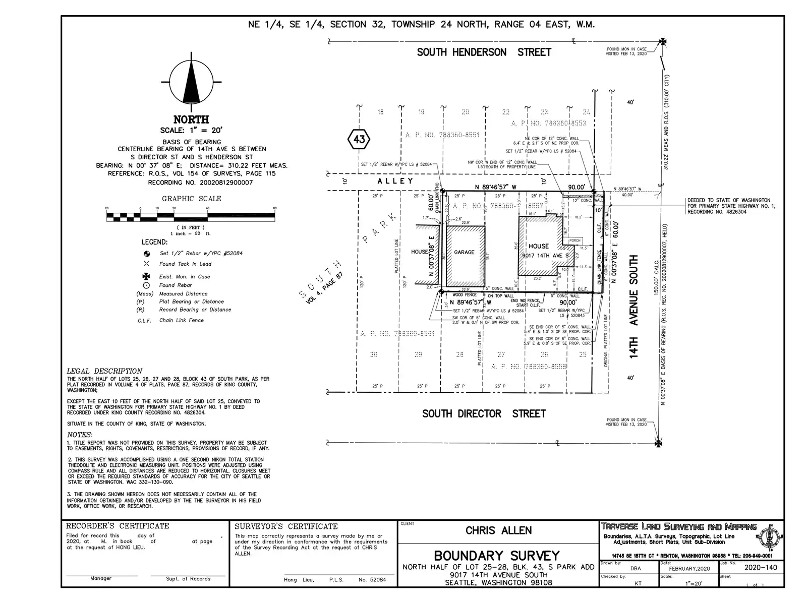 Site plan for 9017 14th Ave S