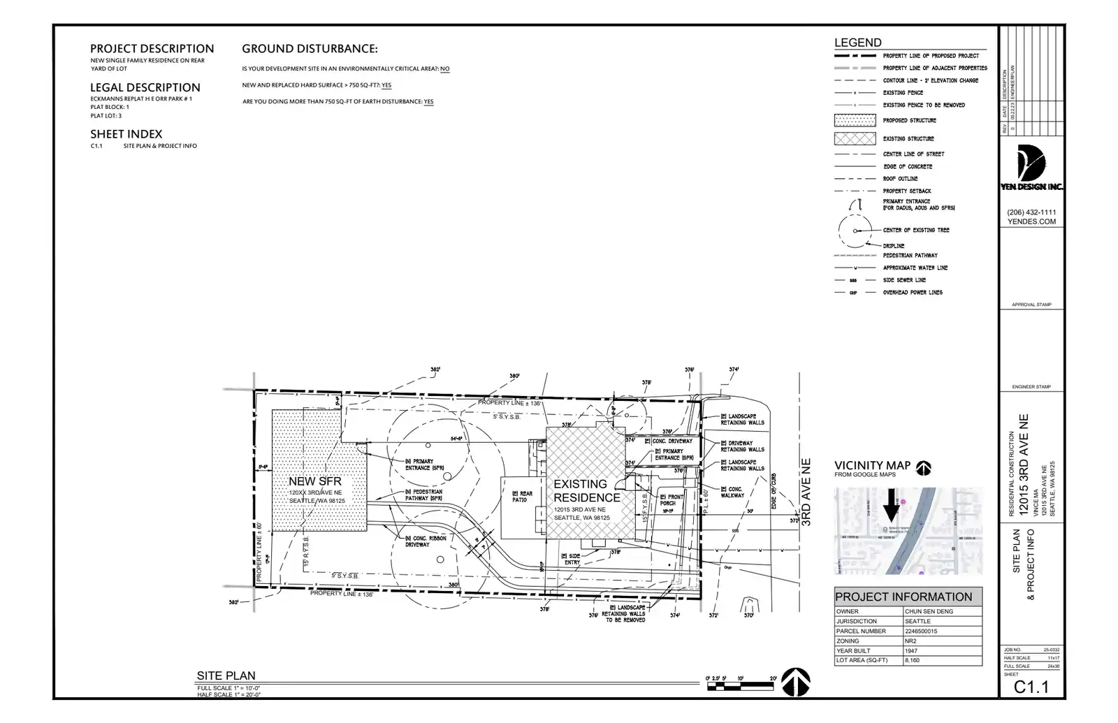 Site plan for 12015 3rd Ave NE