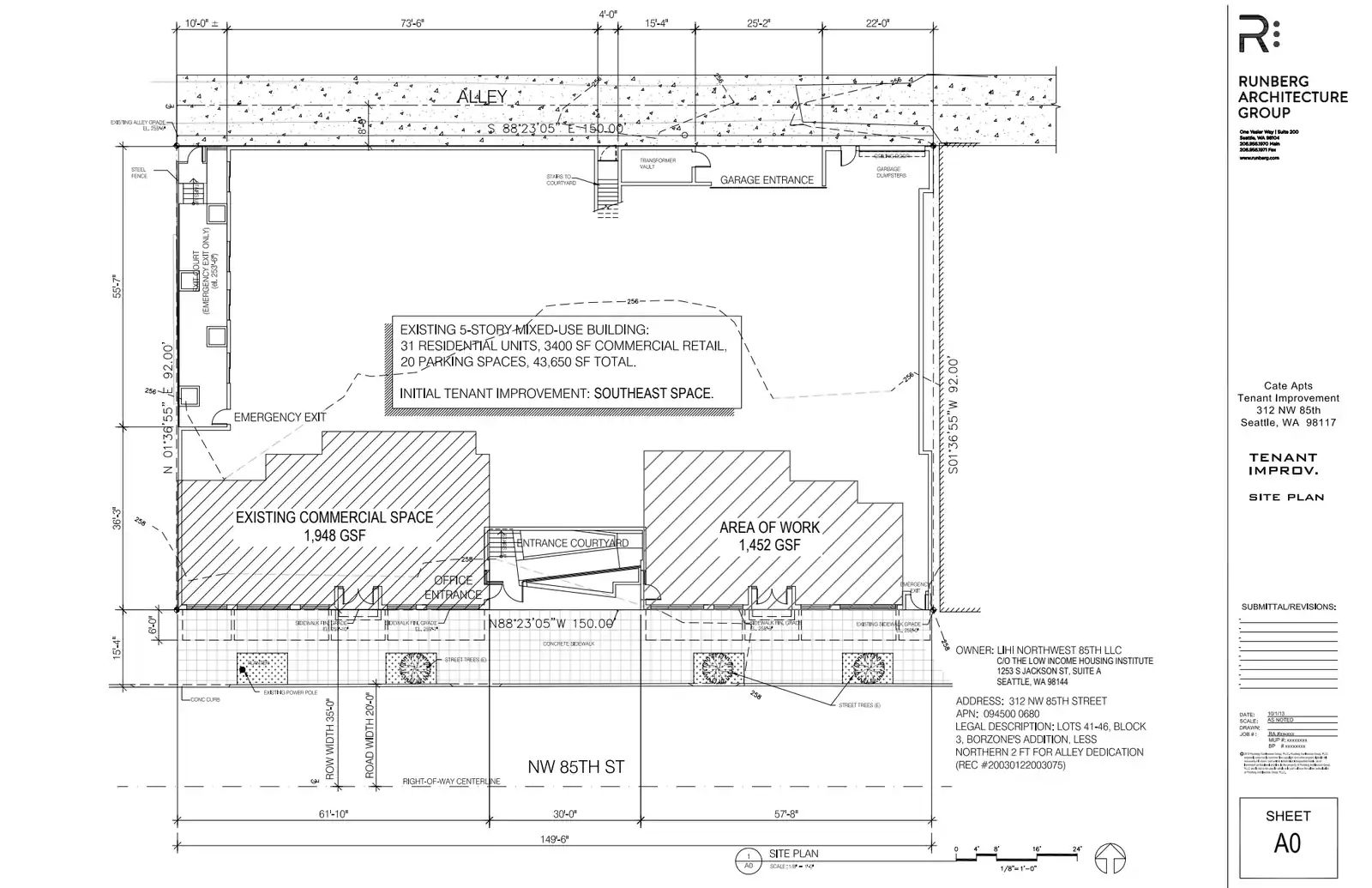 Site plan for 312 NW 85th St