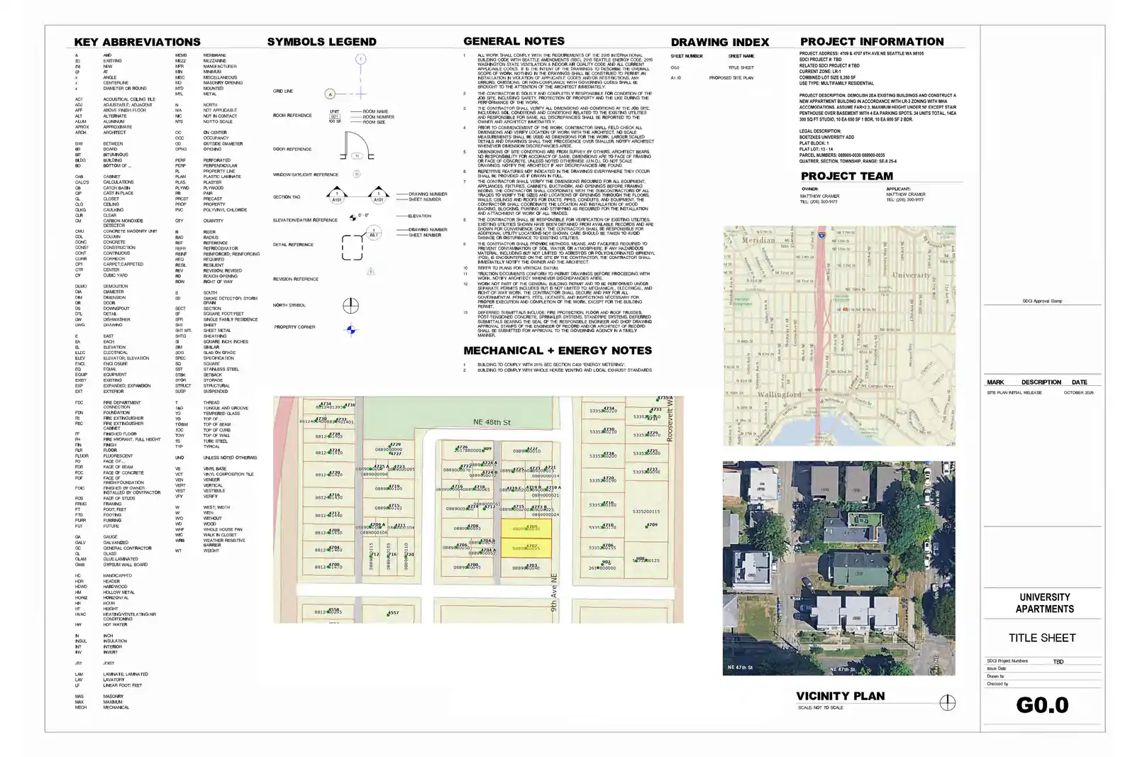 Site plan for 4709 9th Ave NE