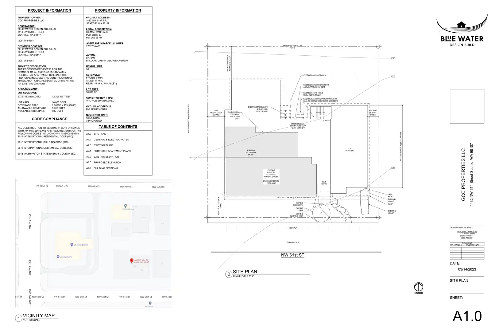 Site plan for 1432 NW 61st St