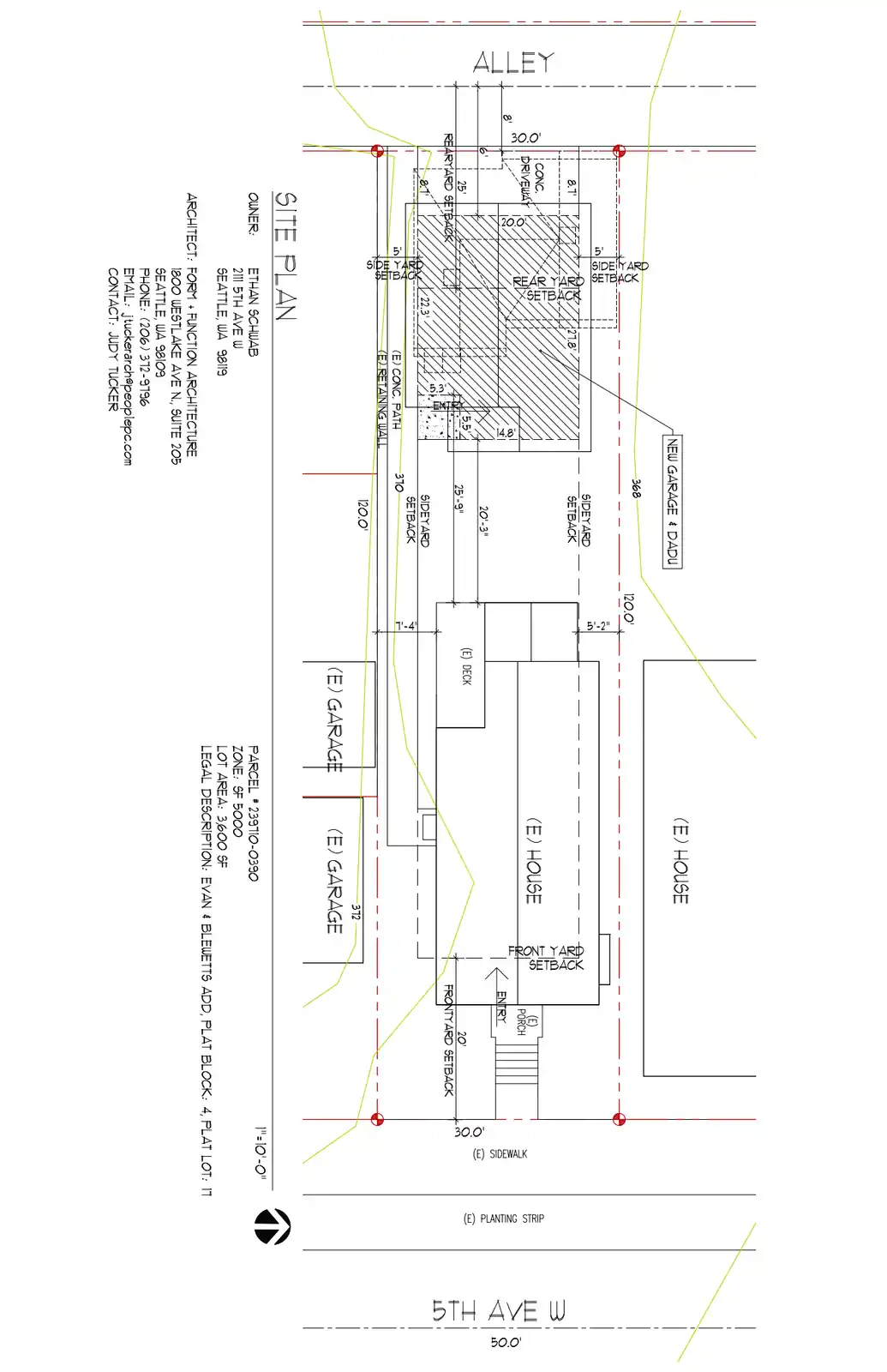 Site plan for 2111 5th Ave W