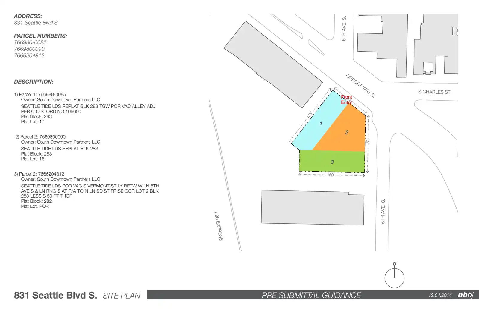 Site plan for 831 Seattle Blvd S