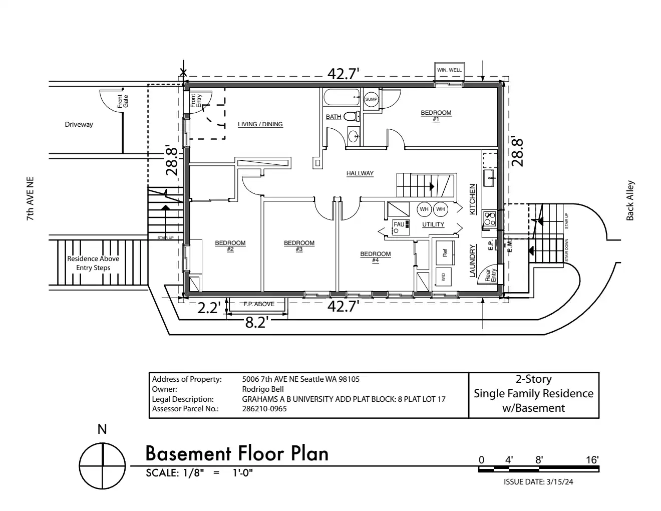Site plan for 5006 7th Ave NE