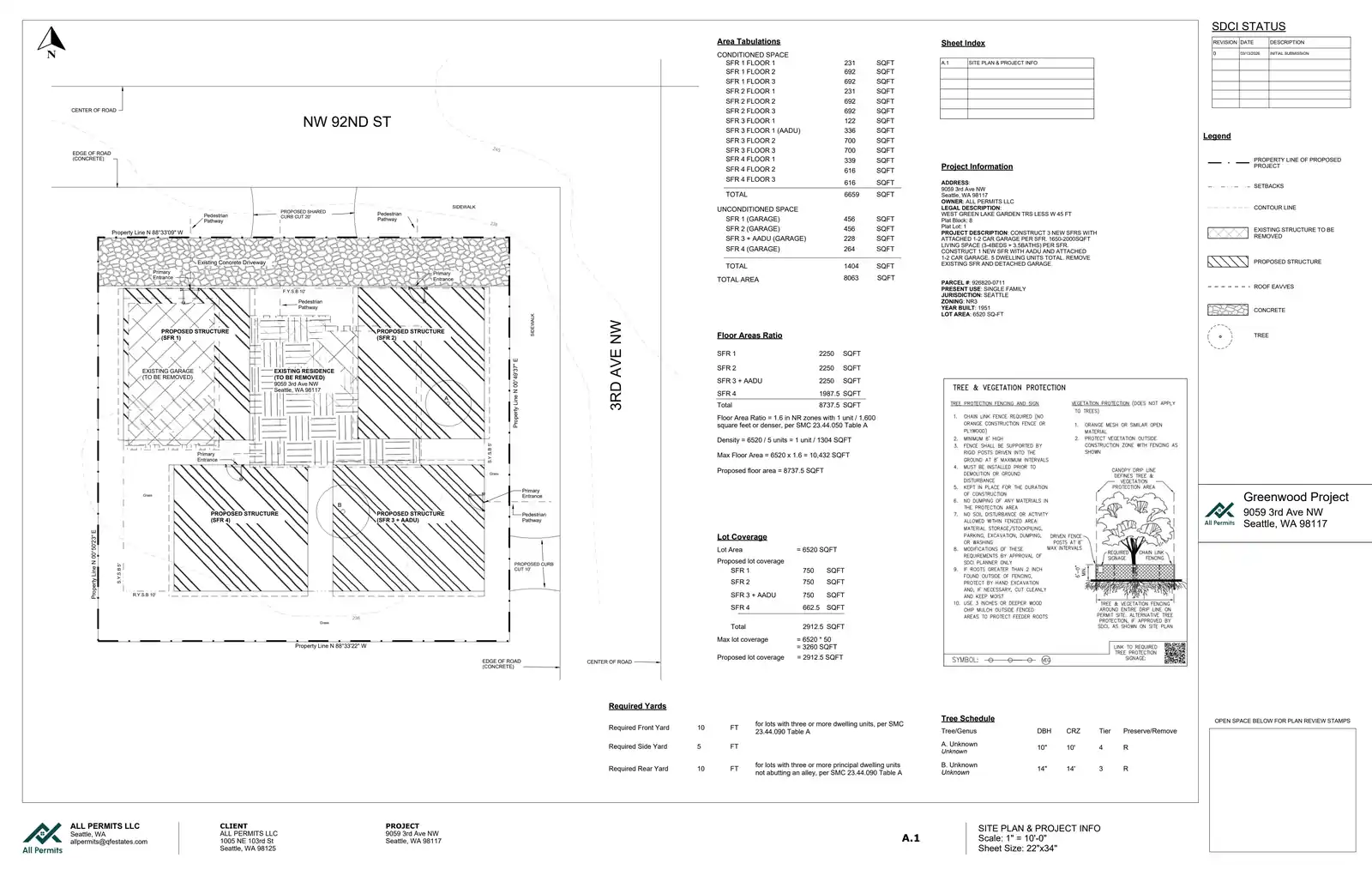 Site plan for 9059 3rd Ave NW