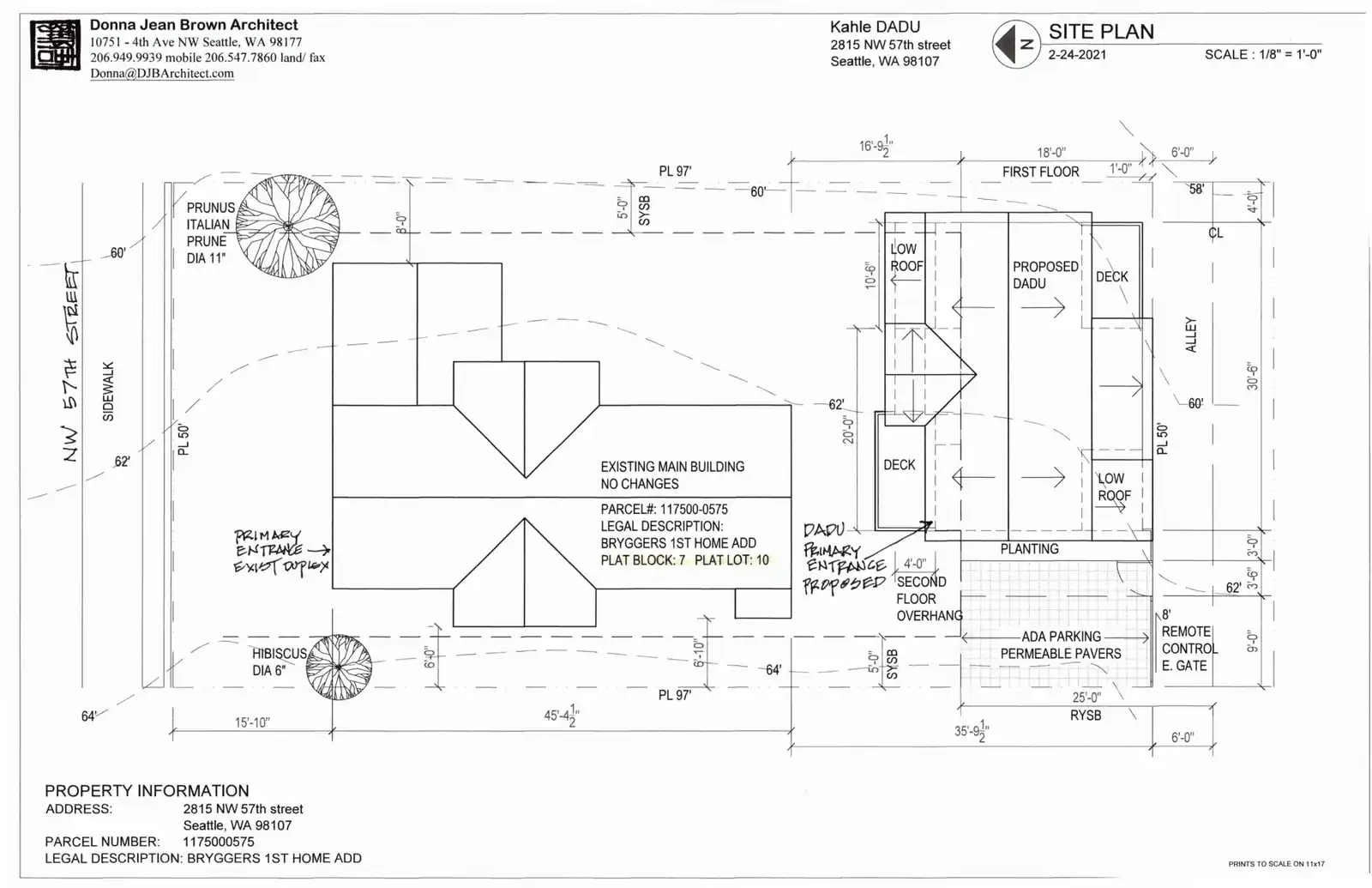 Site plan for 2815 NW 57th St