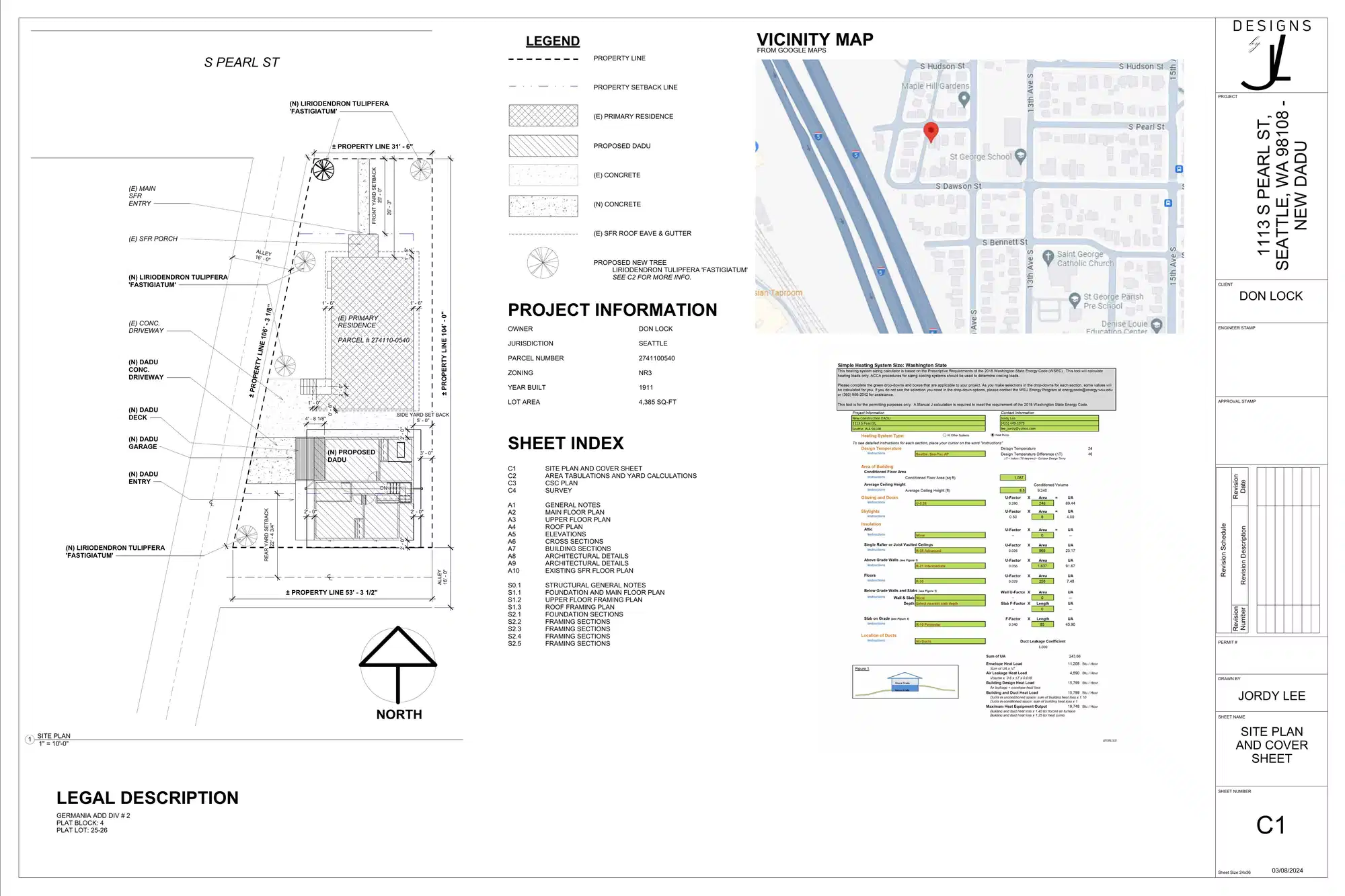 Site plan for 1111 S Pearl St