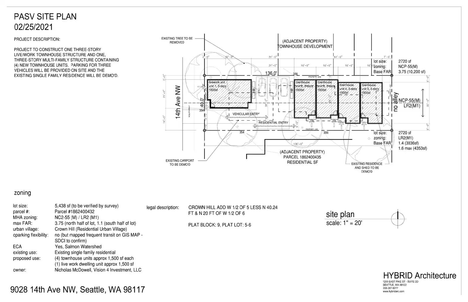Site plan for 9028 14th Ave NW