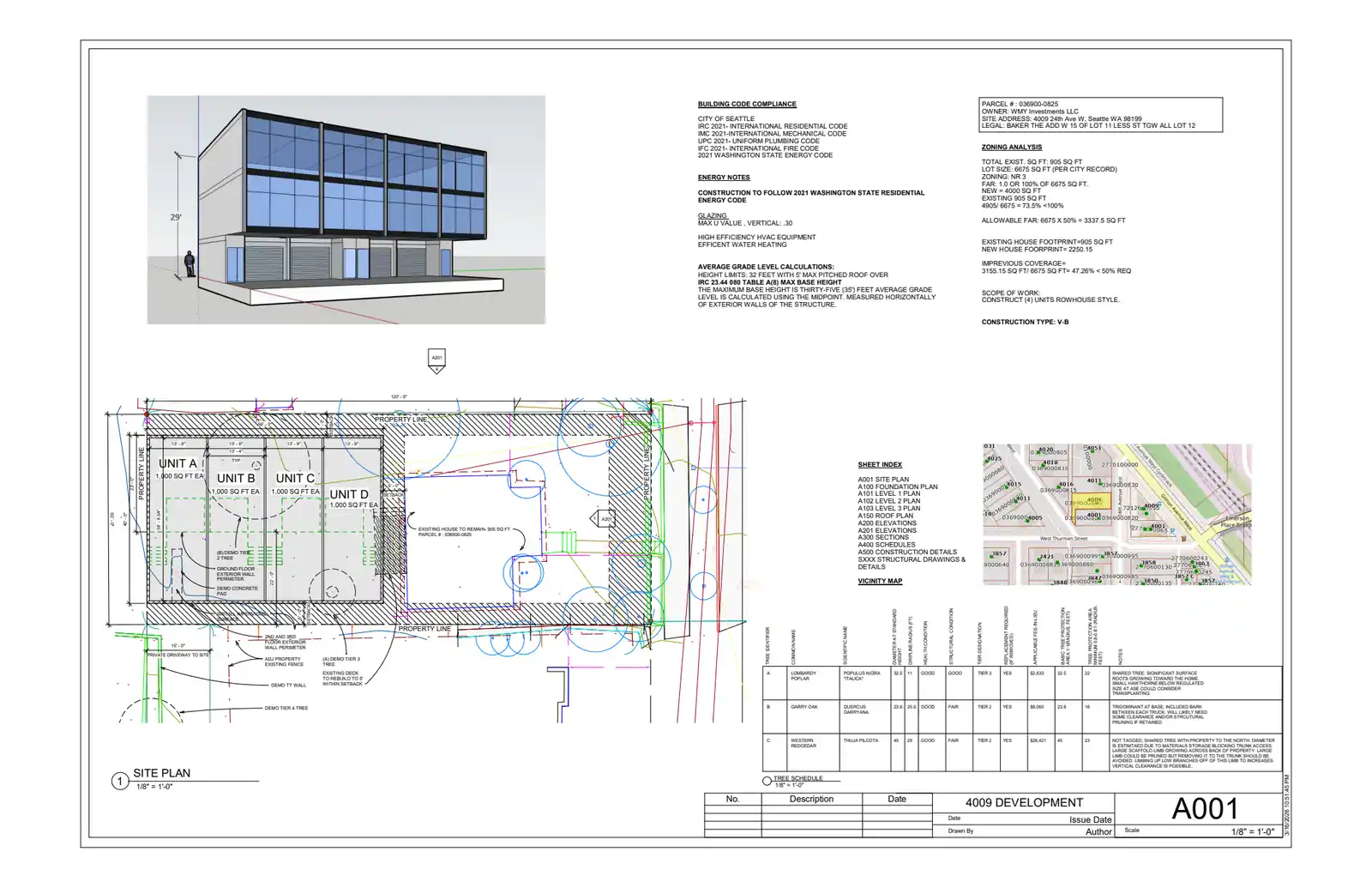 Site plan for 4009 24th Ave W