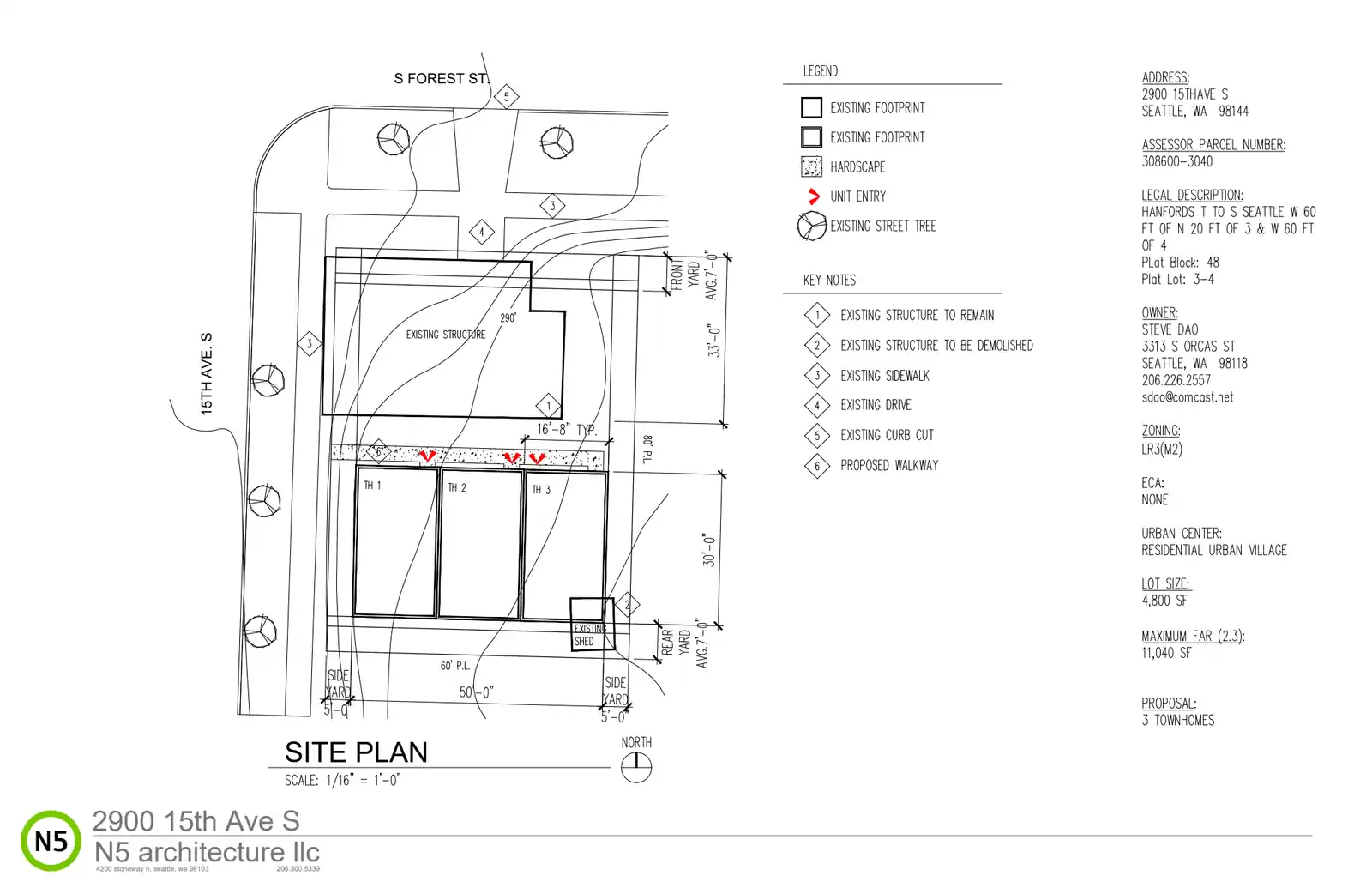 Site plan for 2900 15th Ave S