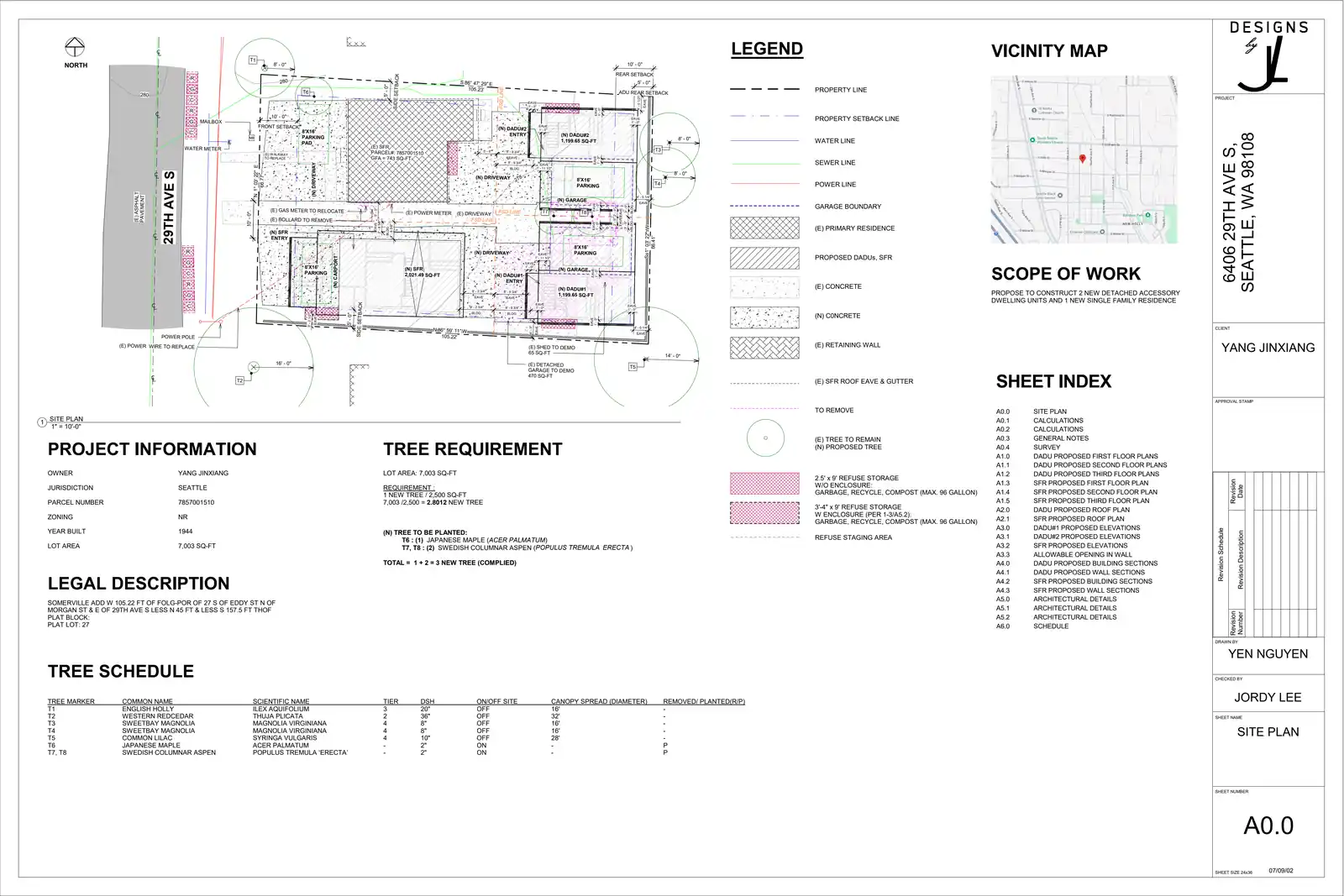 Site plan for 6406 29th Ave S