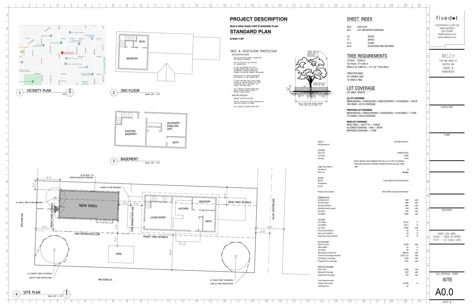 Site plan for 718 NW 92nd St