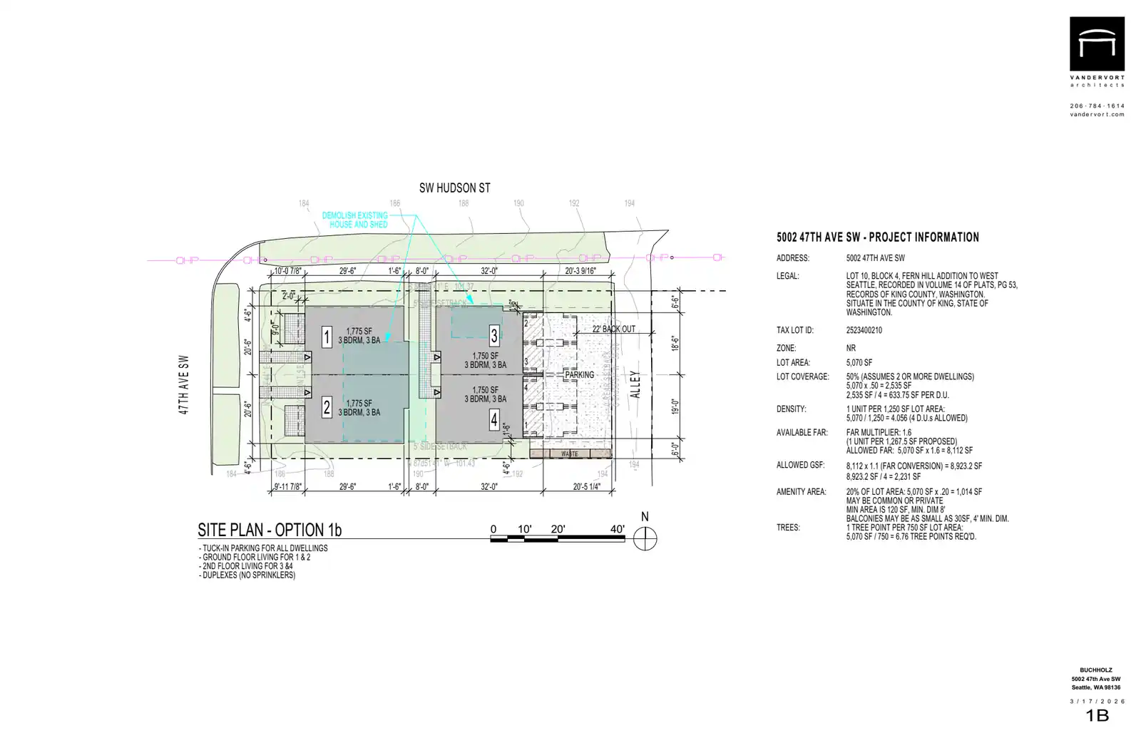 Site plan for 5002 47th Ave SW