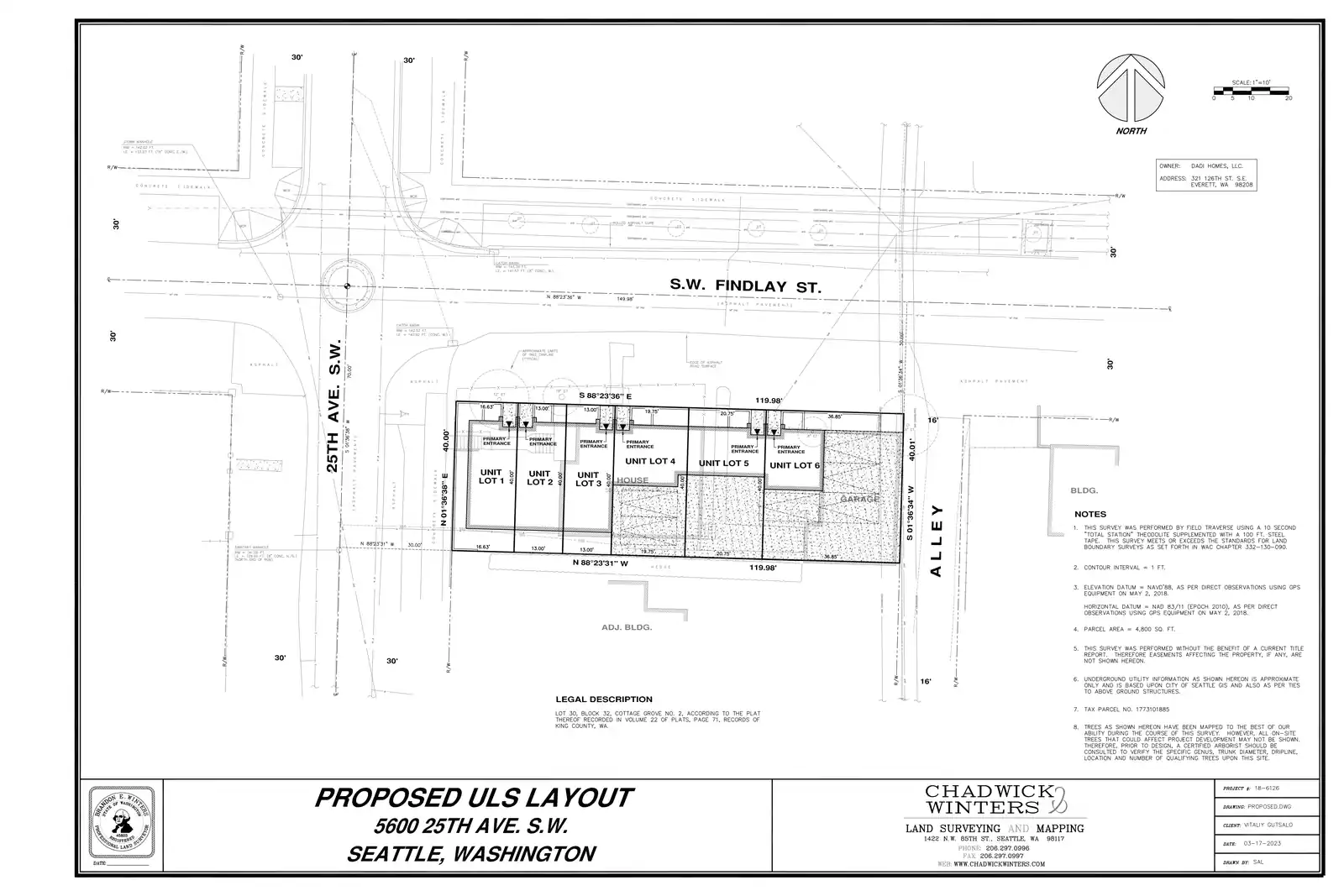 Site plan for 5600 25th Ave SW