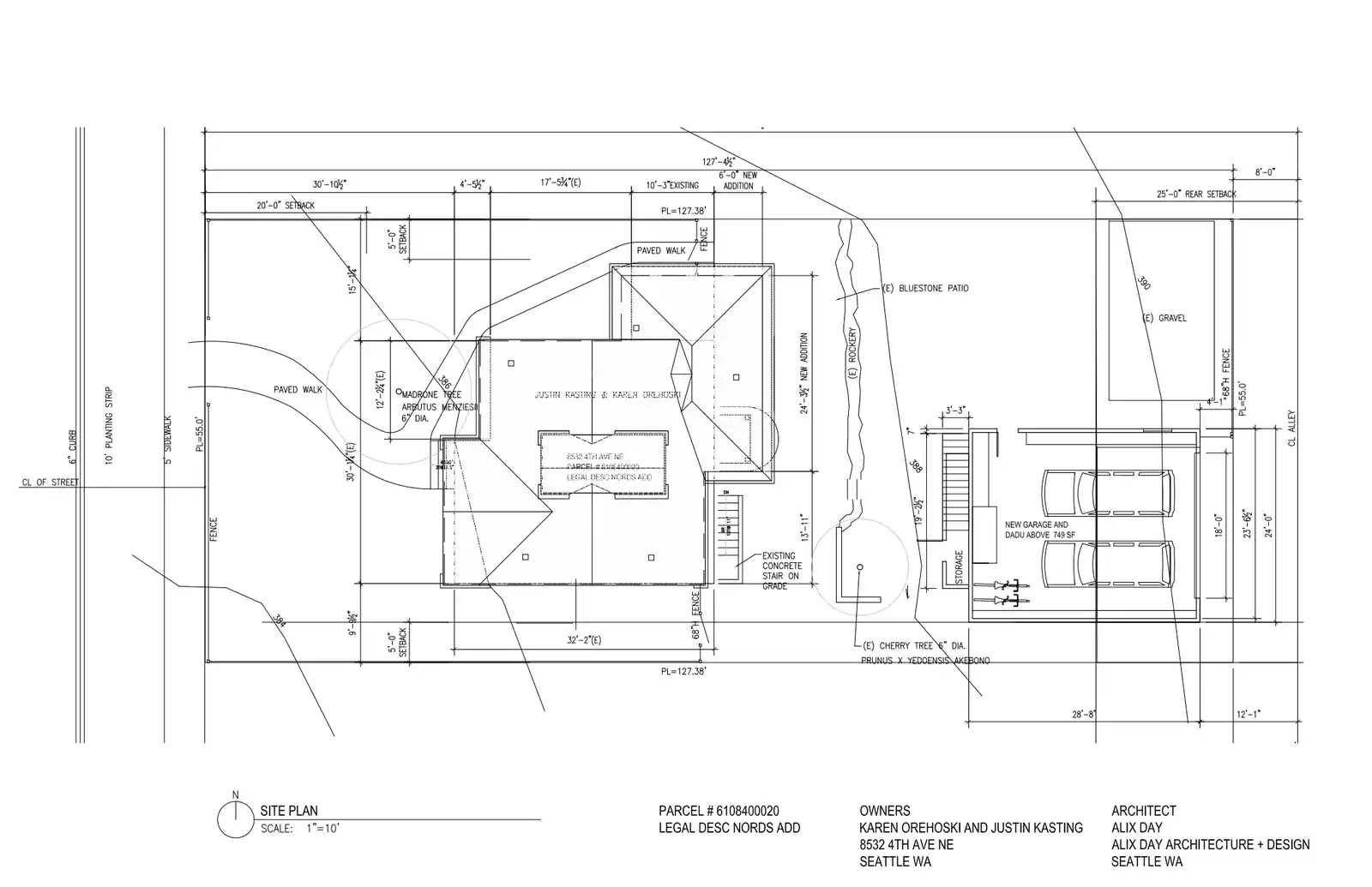 Site plan for 8530 4th Ave NE