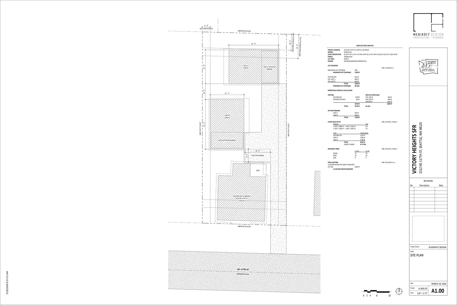 Site plan for 2212 NE 117th St