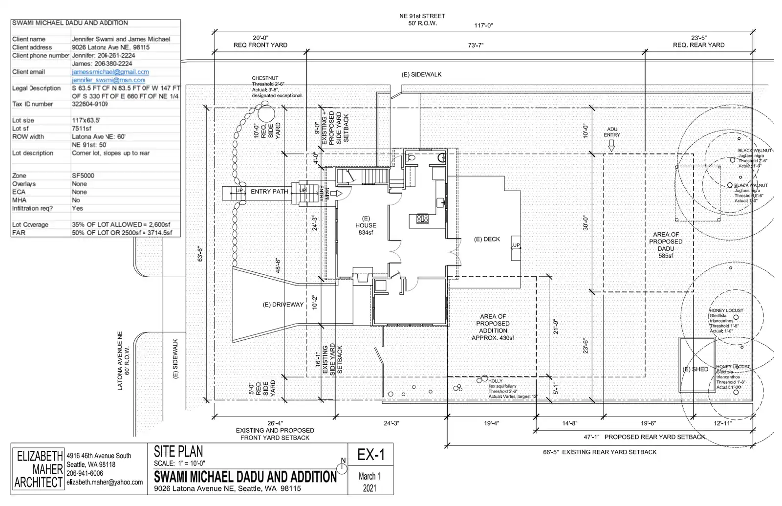 Site plan for 9026 Latona Ave NE