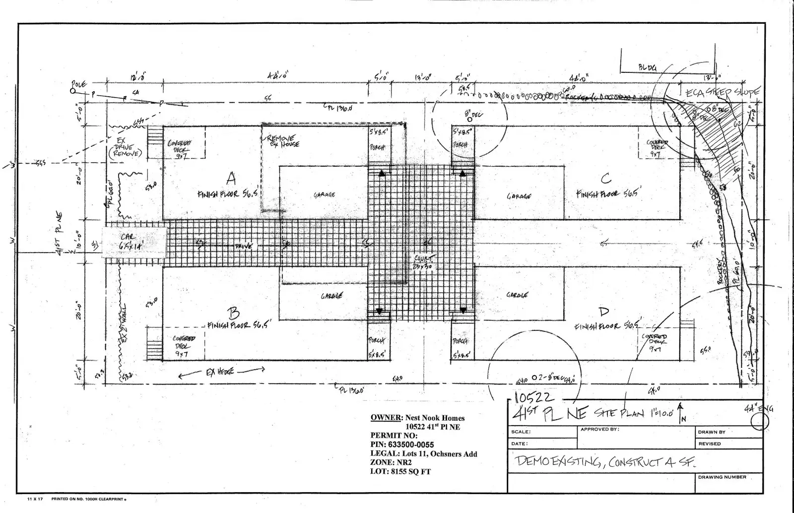 Site plan for 10522 41st Pl NE