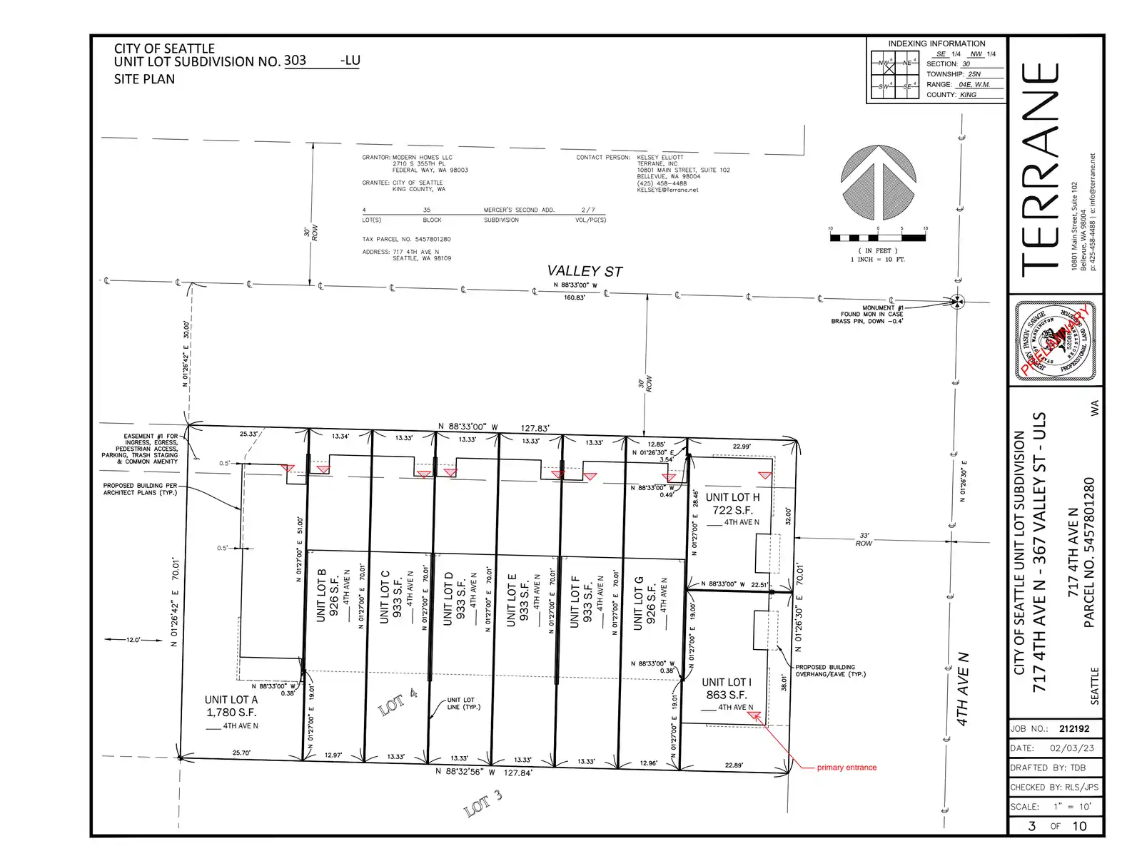 Site plan for 717 4th Ave N