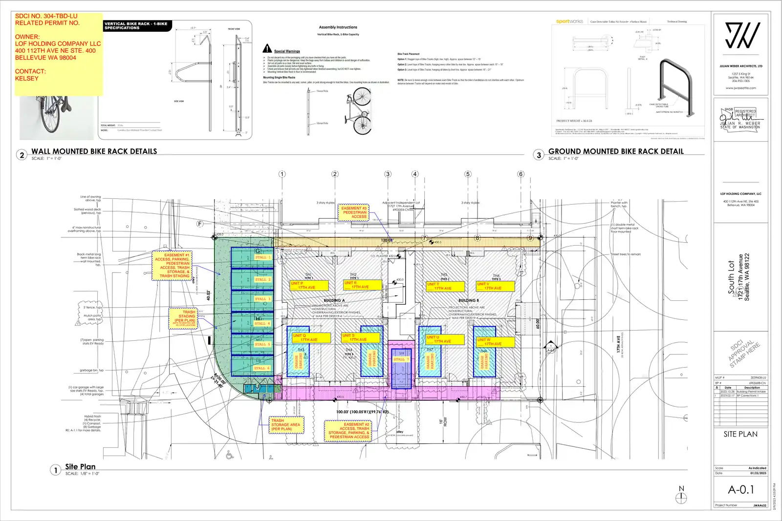 Site plan for 1721 17th Ave