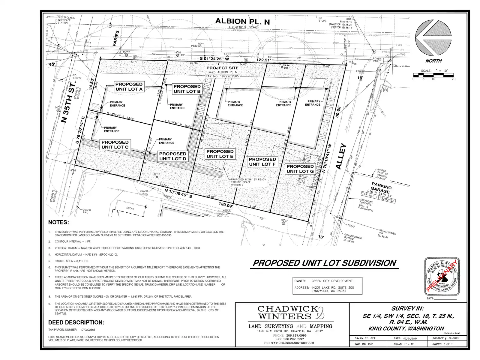 Site plan for 3423 Albion Pl N