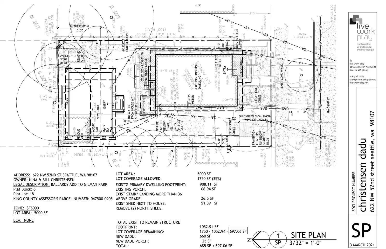 Site plan for 622 NW 52nd St