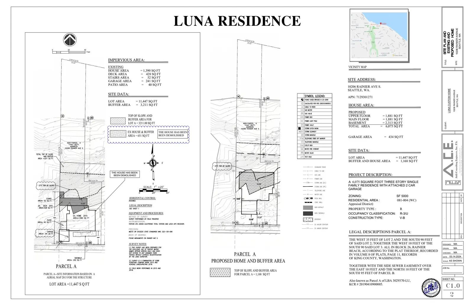 Site plan for 10206 Rainier Ave S
